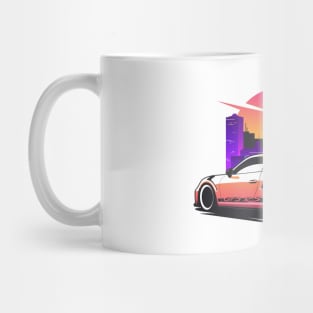 Orange GT3 RS in city skyline Mug